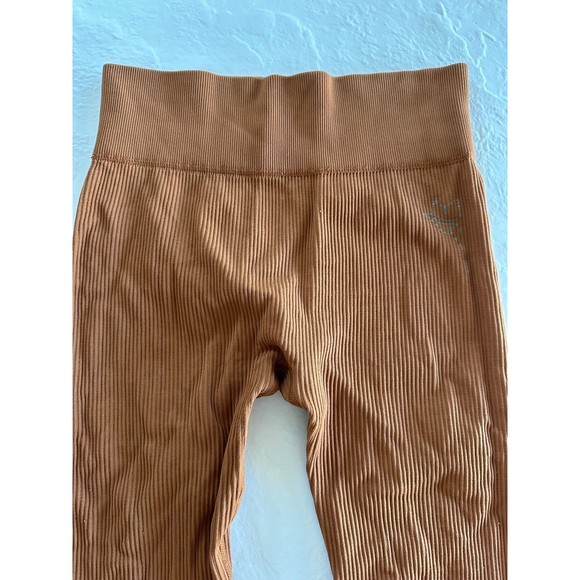 Bloom Burnt Orange Ribbed High Waisted Leggings - Picture 4 of 8